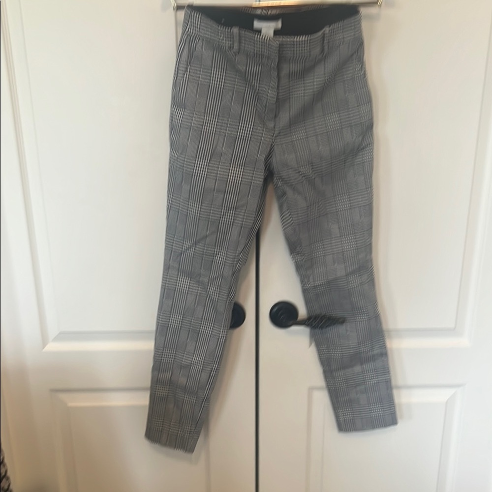 Black and white  Plaid Pants